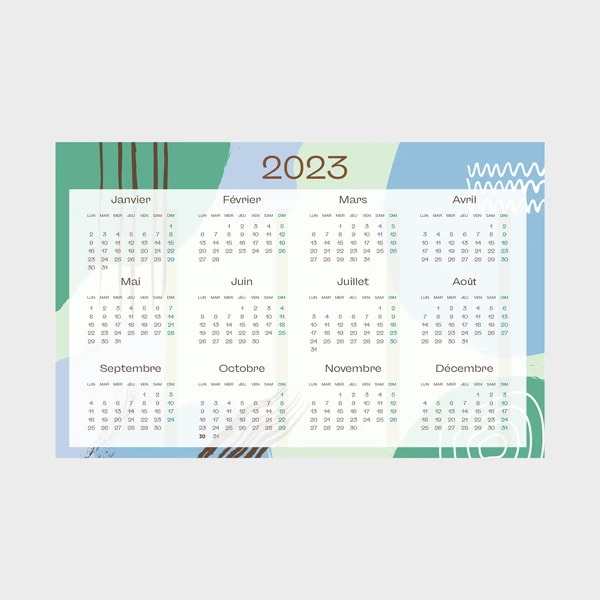 Calendriers magnétiques