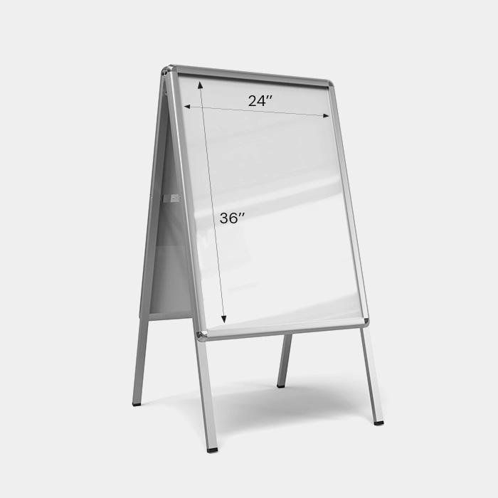 Présentoir en A en aluminium
