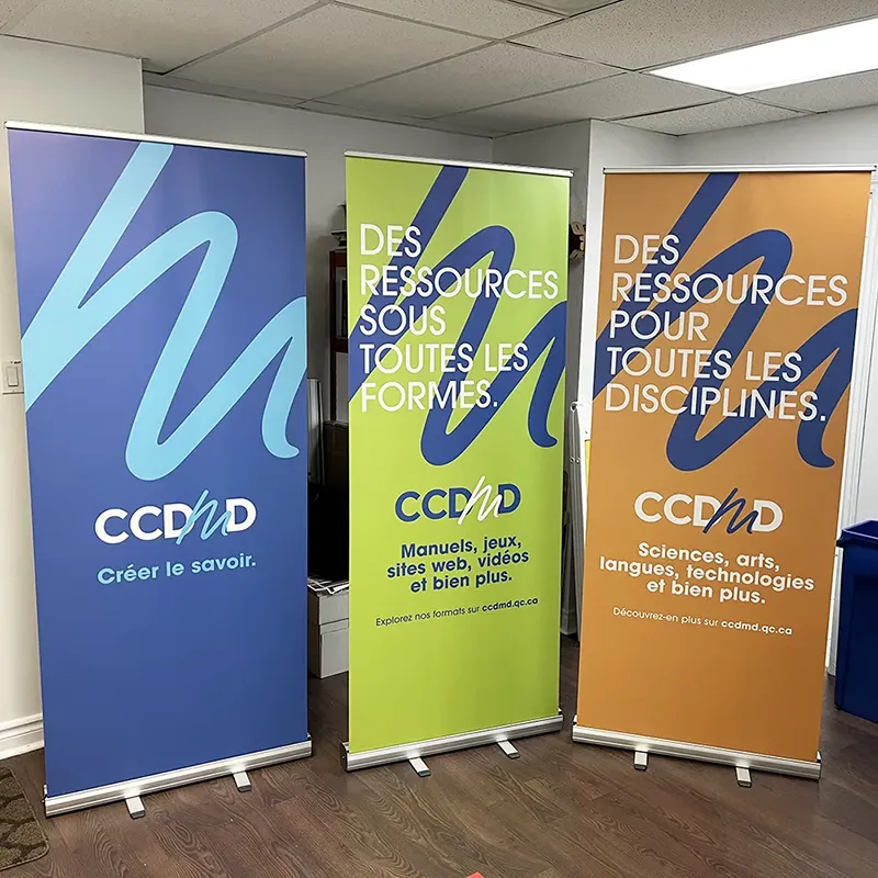 Bannière rétractable style rollup banner