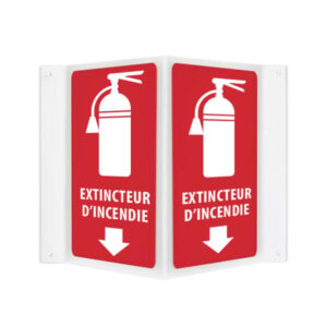 Enseigne double face en V