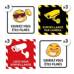 Kit autocollants surveillance