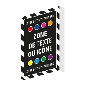 Enseigne perpendiculaire personnalisée