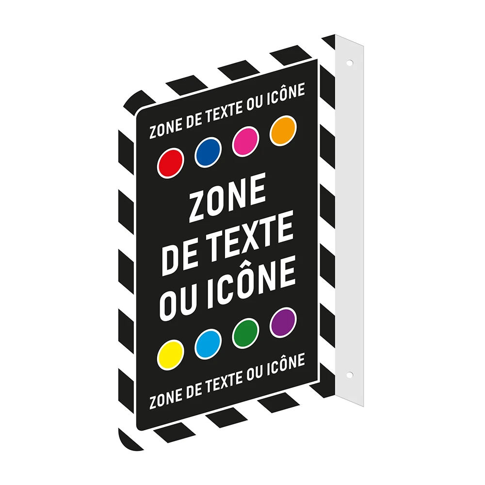 Enseigne perpendiculaire personnalisée