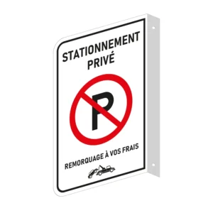 Affiche de stationnement perpendiculaire