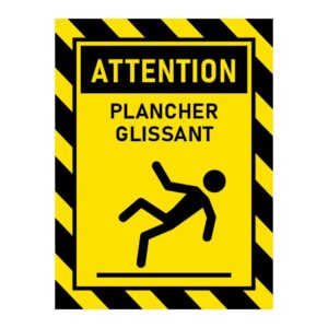 Attention plancher glissant