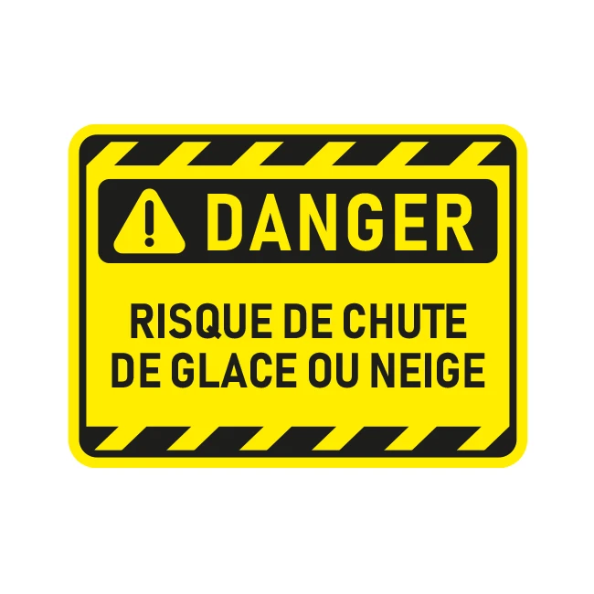 Risque de chute de glace