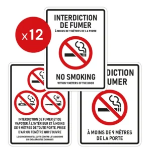 Interdiction de fumer autocollant