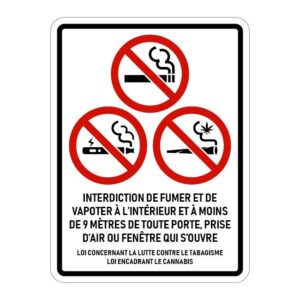 Interdiction de fumer et de vapoter