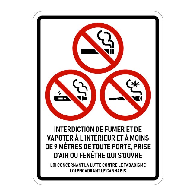 Interdiction de fumer et de vapoter