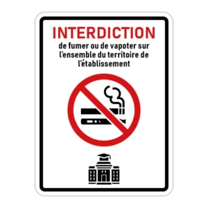 Interdiction de fumer territoire établissement