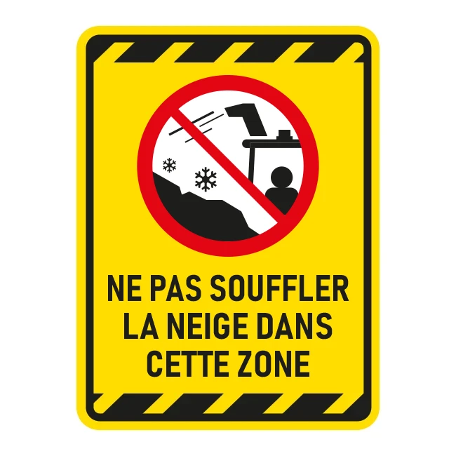Interdiction de souffler la neige