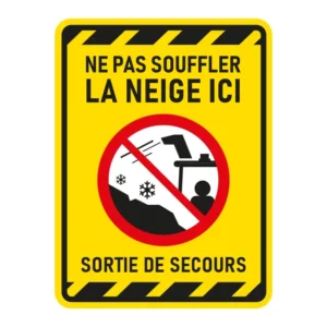 Pas de neige sortie de secours