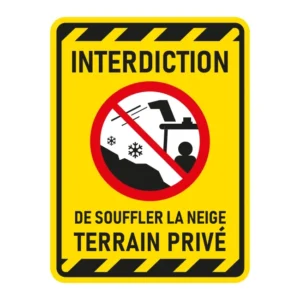 Neige interdite terrain privé