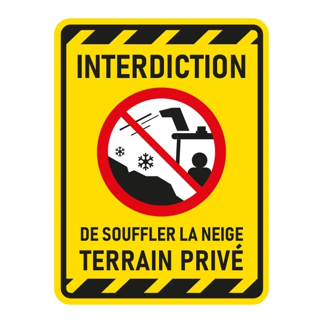 Neige interdite terrain privé