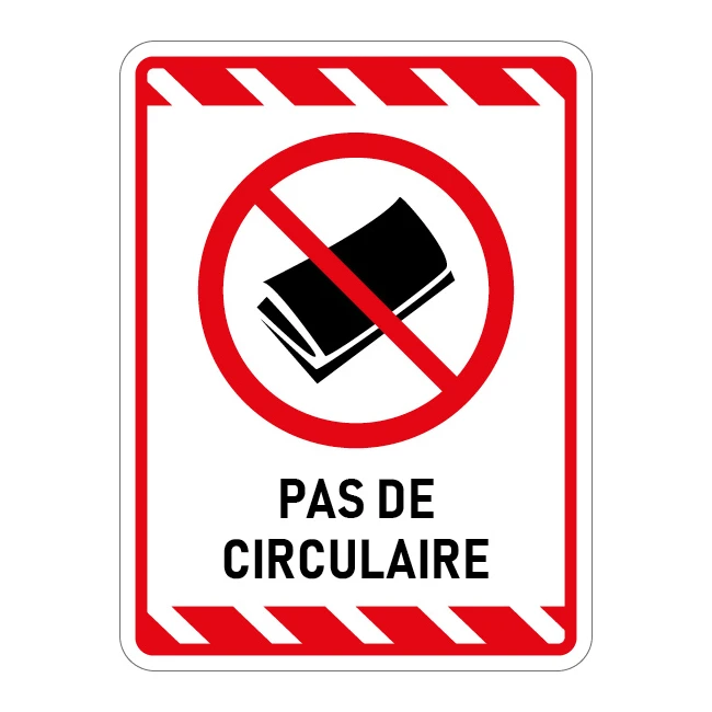 Autocollant pas de circulaire
