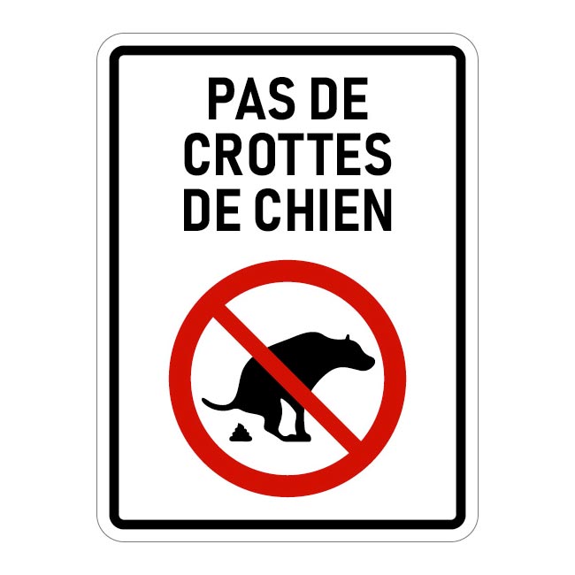 Pas de crottes de chien