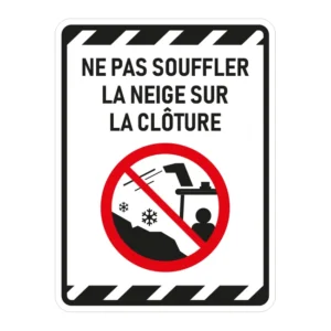 Pas de neige sur clôture