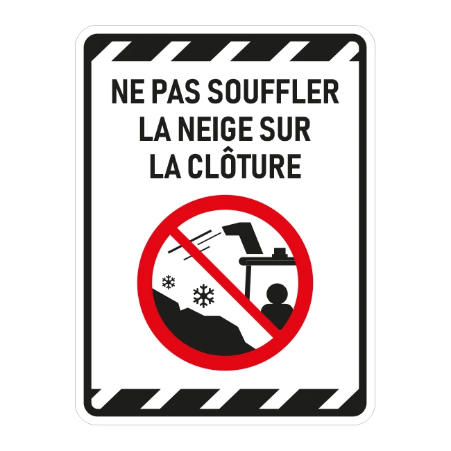 Pas de neige sur clôture