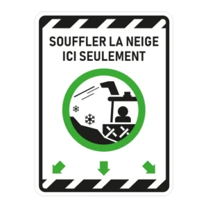 Souffler la neige ici.