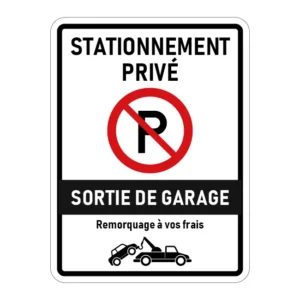 Stationnement interdit sortie de garage