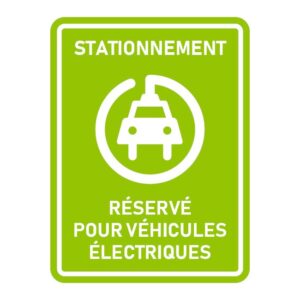 Stationnement réservé pour véhicules électriques