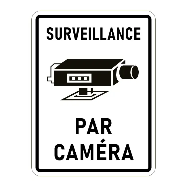 Affiche surveillance par caméra