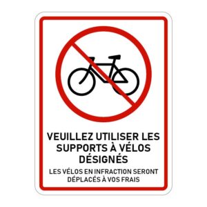 Supports à vélos désignés
