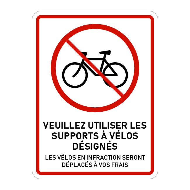 Supports à vélos désignés