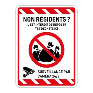 Interdiction de déposer les déchets