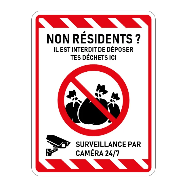 Interdiction de déposer les déchets