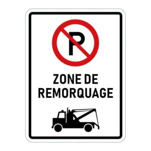 Zone de remorquage