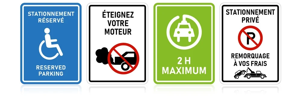 modèle de panneaux de stationnement